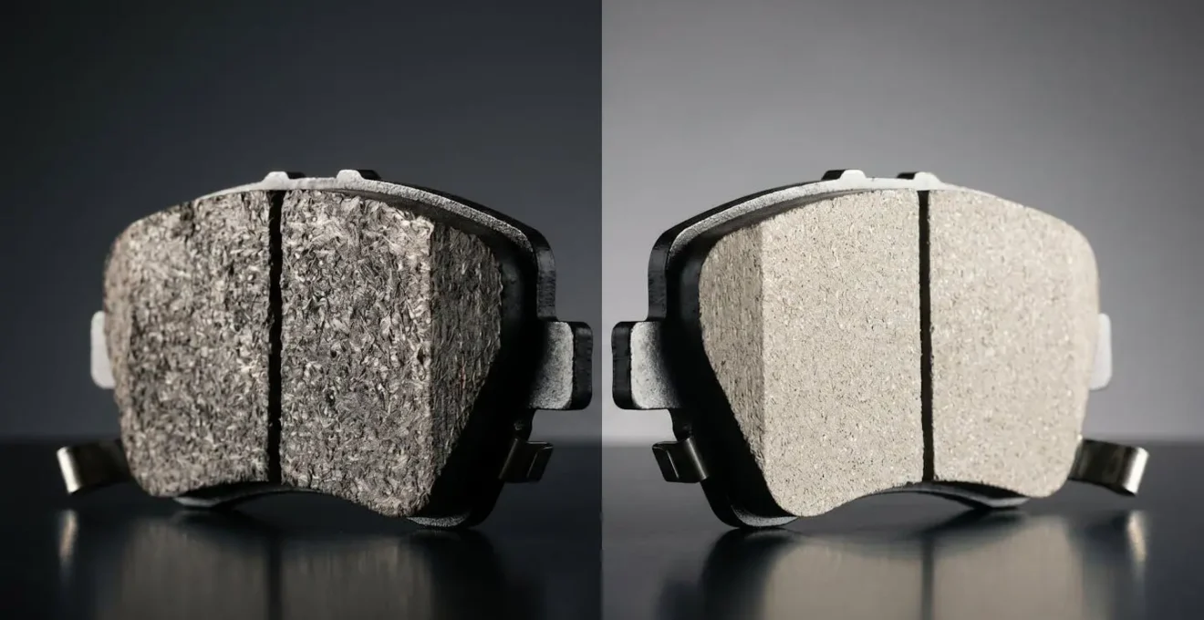 Comparaison visuelle entre plaquettes organiques et céramiques